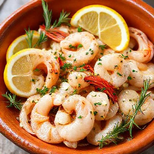 Scampi med Hvitløk, Sitron og Urter (Middelhavsvariant)
