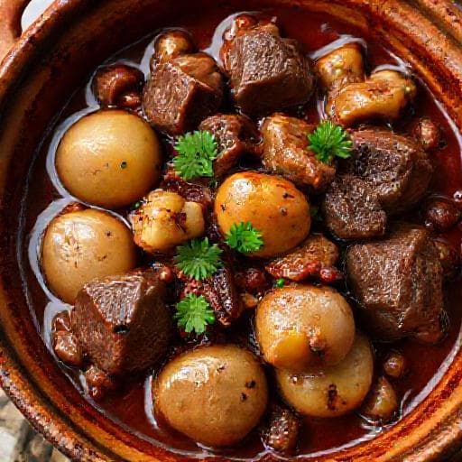Klassisk Bœuf Bourguignon