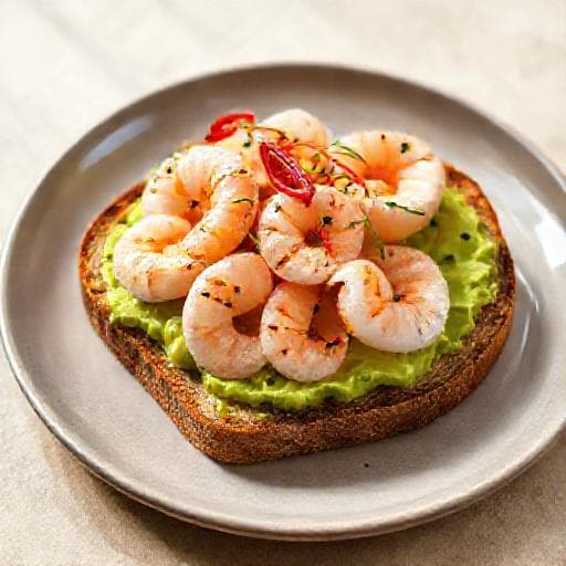 Smørbrød med Reker og Avokado