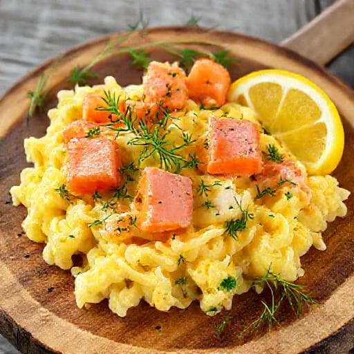 Eggerøre med Laks og Dill
