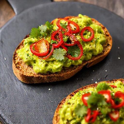 Avokadotoast med Chili og Koriander