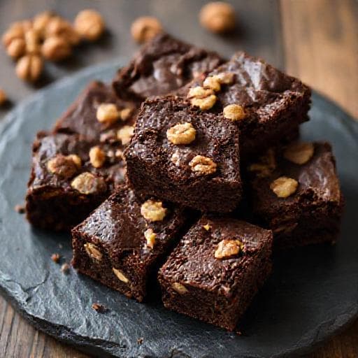 Brownies med Kaffe og Valnøtter