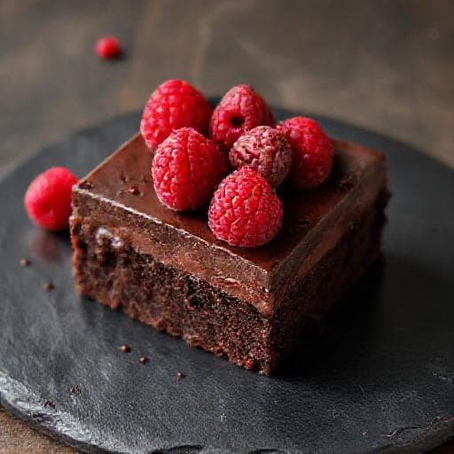 Sarah Bernhardt Brownie med Bringebær