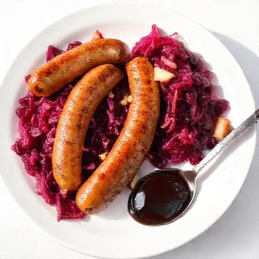 Enkel Medisterpølse med Rask Surkål