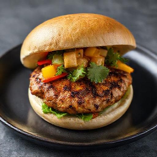 Asiatisk Inspirert Kyllingburger