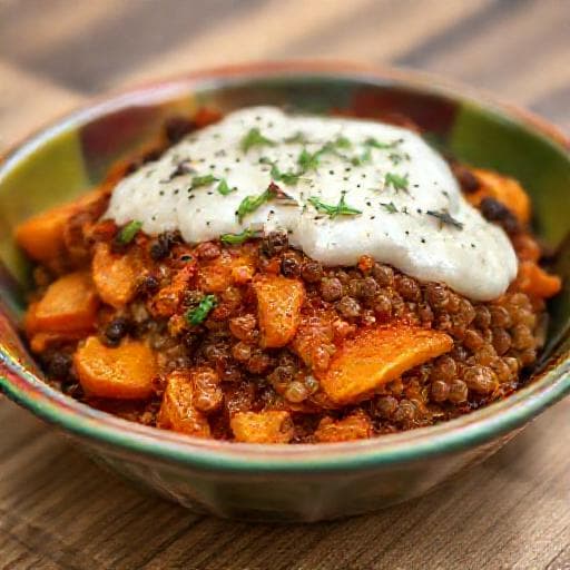 Moussaka med Søtpotet og Linser