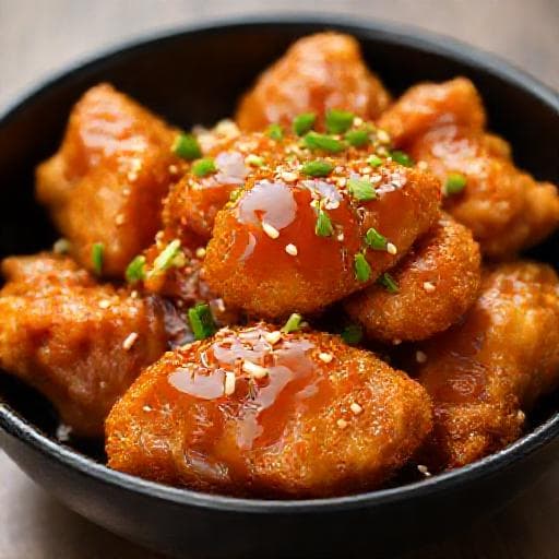 Koreansk Fritert Kylling med Honning-Soyasaus