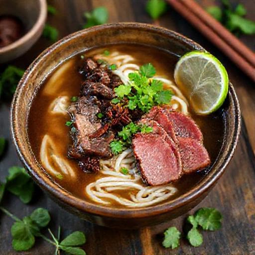 Pho Bo med Oksekjaker (Regional Vri)