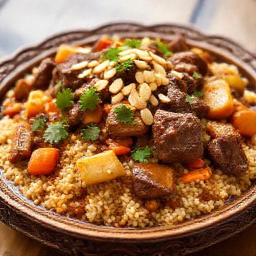 Couscous Royale med Lam og Krydret Saus