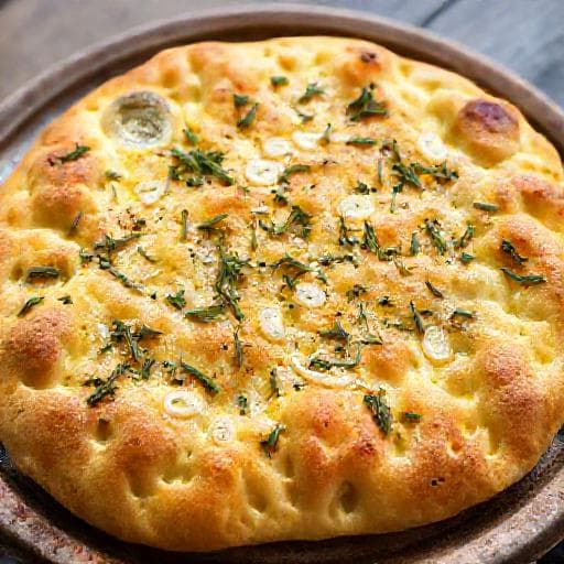 Rask Focaccia med Rosmarin og Hvitløk