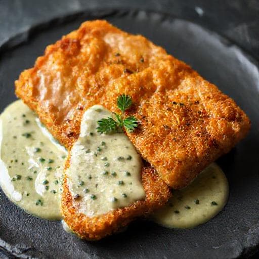 Stekt Flesk med Kremet Persillesaus og Sennep