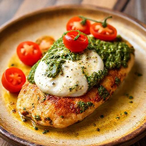 Klassisk Kylling med Pesto og Mozzarella