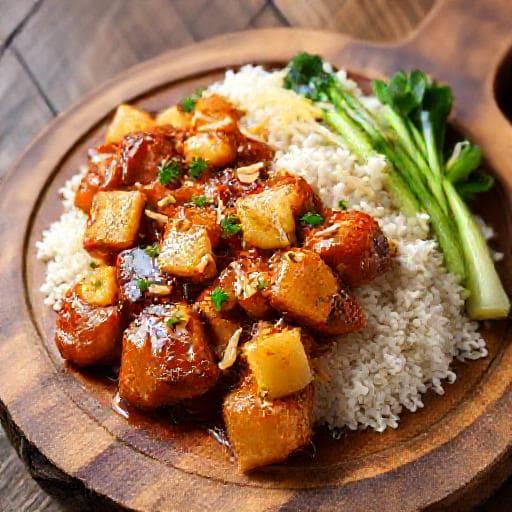 Kylling Teriyaki med Ananas og Ingefær
