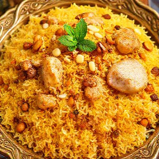 Kylling Biryani med Saffron og Nøtter