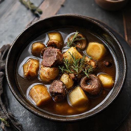 Kjøttsuppe med Vilt og Urter