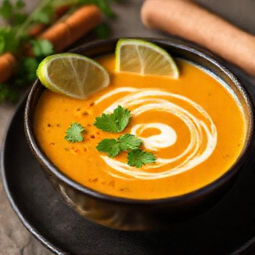 Asiatisk-inspirert Gulrotsuppe med Ingefær og Kokosmelk