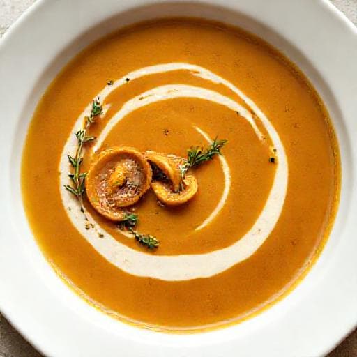Kantarellsuppe med Sherry og Urter