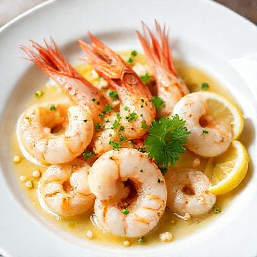 Snelle Scampi met Knoflook en Citroen