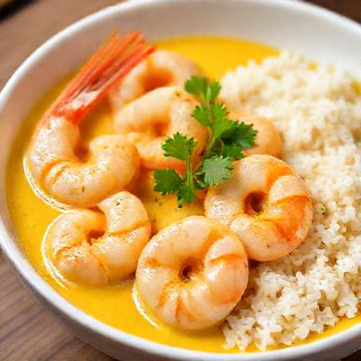 Klassieke Scampi met Curryroomsaus