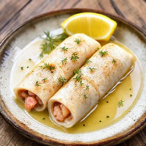 Snelle Tongrolletjes met Garnaal en Dille