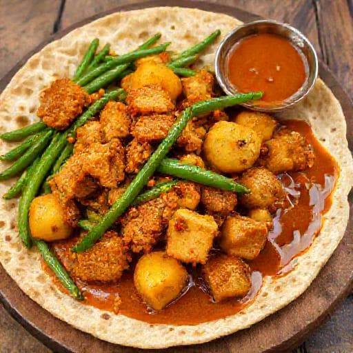 Klassieke Roti met Tempeh en Groenten