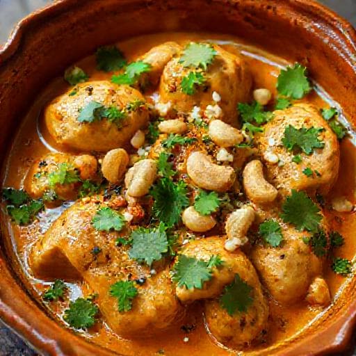 Masala Kip uit de Oven met Kokos en Cashewnoten