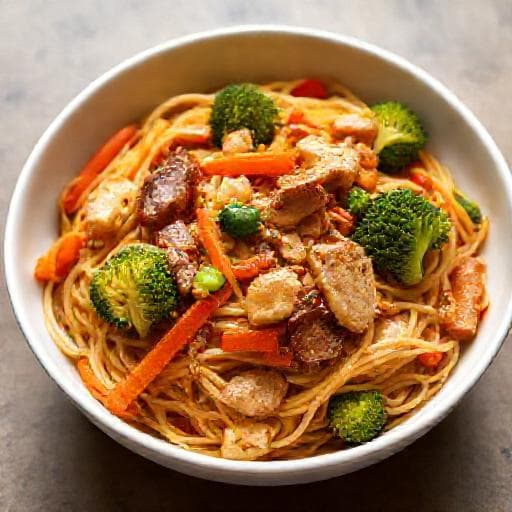 Snelle Bami met Moksi Metti