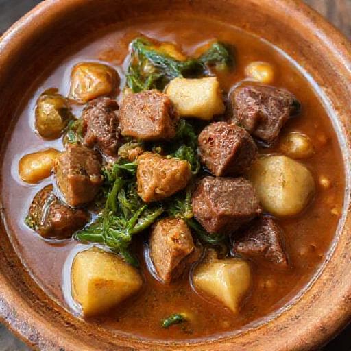 Amsoi met Zoutvlees en Pomtayer