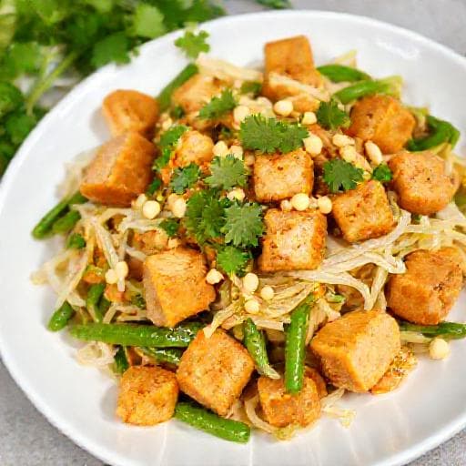Snelle Pitjil met Gebakken Tofu