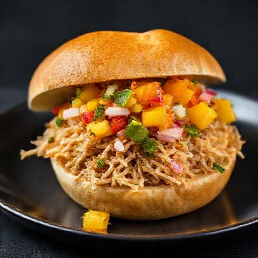 Broodje Bakkeljauw met Pittige Mango Salsa