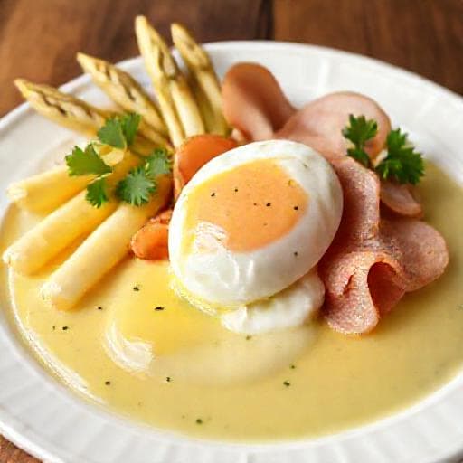 Klassieke Witte Asperges met Ham en Ei