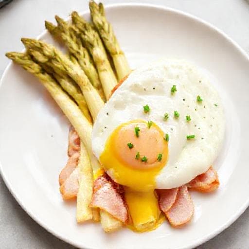 Snelle Witte Asperges met Ham en Ei