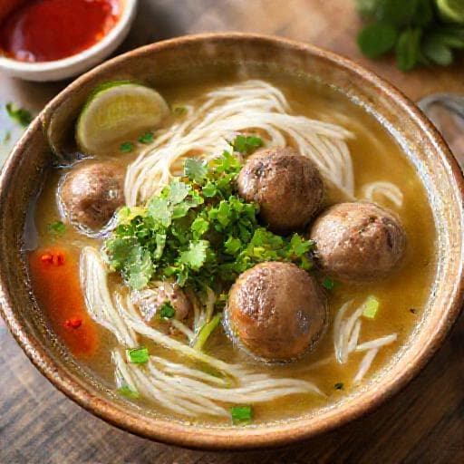 Klassieke Indonesische Bakso Soep