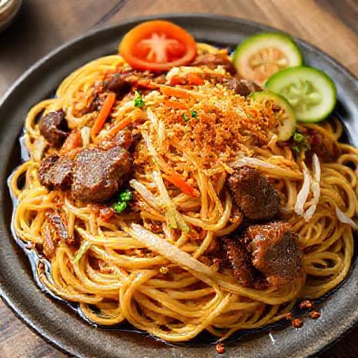 Mie Tek Tek Goreng (Gebakken Mie)