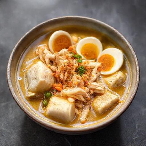 Snelle Lontong Cap Go Meh met Kant-en-klare Lontong