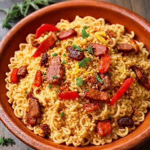 Orzo met Chorizo, Paprika en Citroen