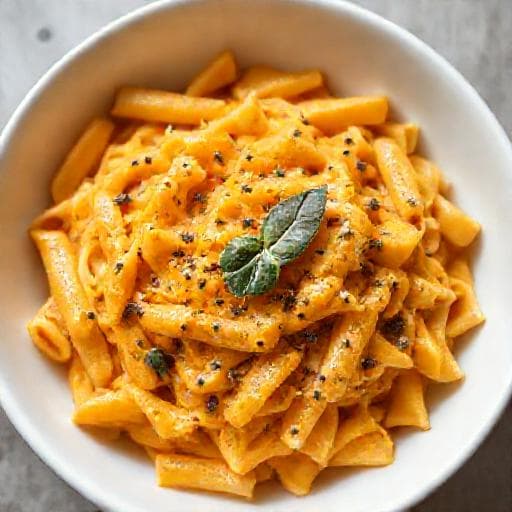 Snelle Pasta met Pompoen en Salie