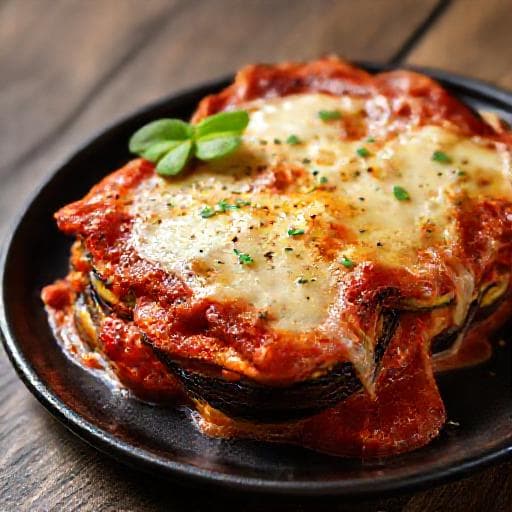 Melanzane alla Parmigiana met Gerookte Scamorza