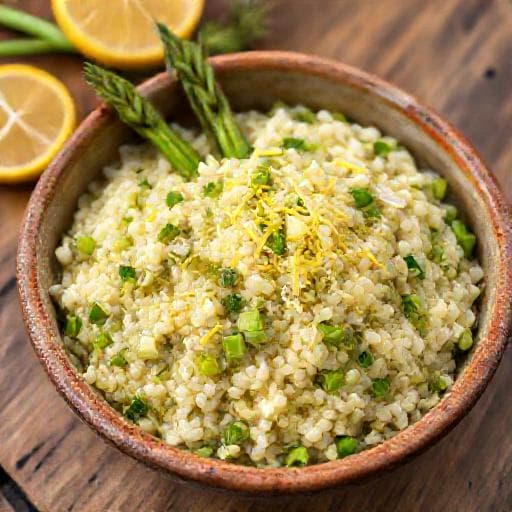 Snelle Risotto met Groene Asperges en Citroen