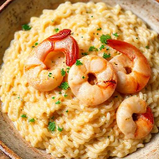 Snelle Risotto met Garnalen uit de Pan