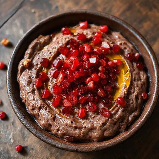 Baba Ganoush met Granaatappel en Walnoten
