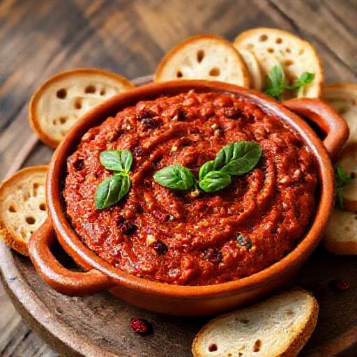 Muhammara met Zongedroogde Tomaten