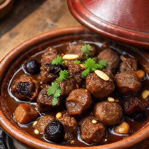 Klassieke Tajine met Lamsvlees en Pruimen