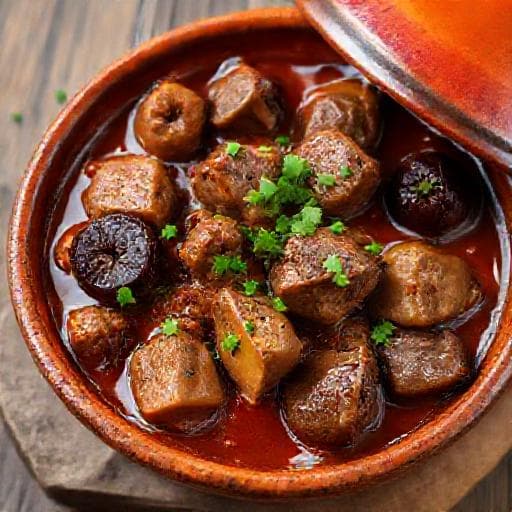 Snelle Tajine met Lamsvlees en Pruimen
