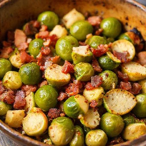Snelle Spruitjes met Spek en Appel uit de Oven