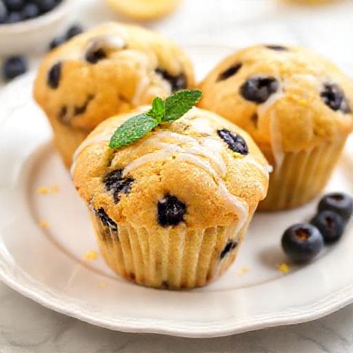 Proteïnemuffins met Citroen en Blauwe Bes