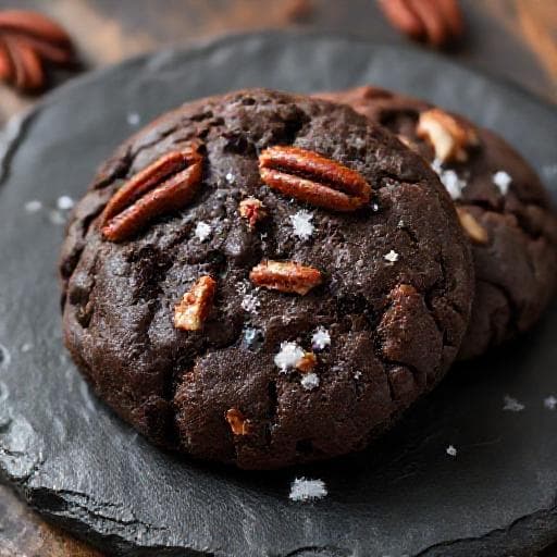 Browniekoekjes met Zeezout & Pecannoten