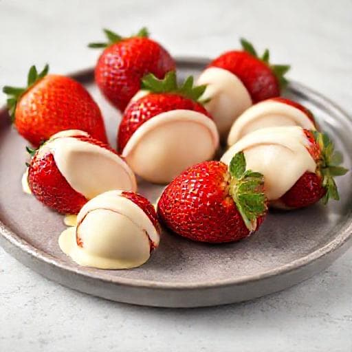 Snelle Chocolade Aardbeien met Witte Chocolade