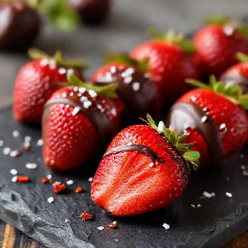 Chocolade Aardbeien met Zeezout & Chili (Regionale Twist)