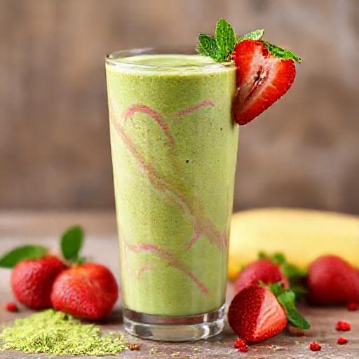 Snelle Aardbeienmatcha Smoothie